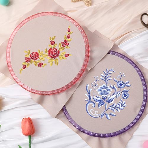 Cerceaux de broderie en acrylique à bords techniques pour art textile et patchwork - 5