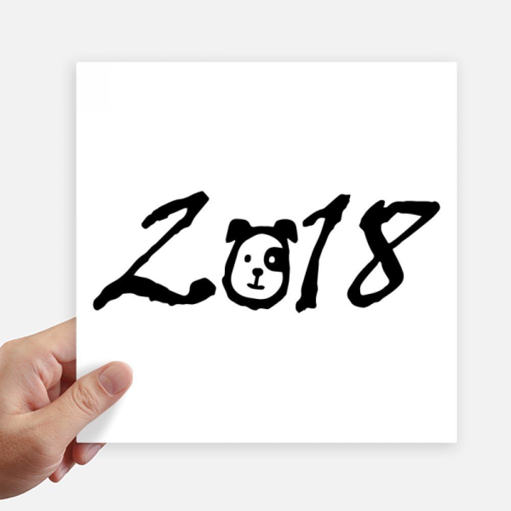 Decal Chien Mignon 20x20cm Haute Adhérence pour Valise et Moto 4 Pièces