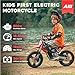 AIII 36V Electric Dirt Bike for Kids 4-8, High Performance 350W Racing Grade Motorcycle, Up to 18.6MPH, 3 Speed Settings, 14-Inch Off-Road Tires, Dual Disc Brakes & Advanced Shock Absorption, Red