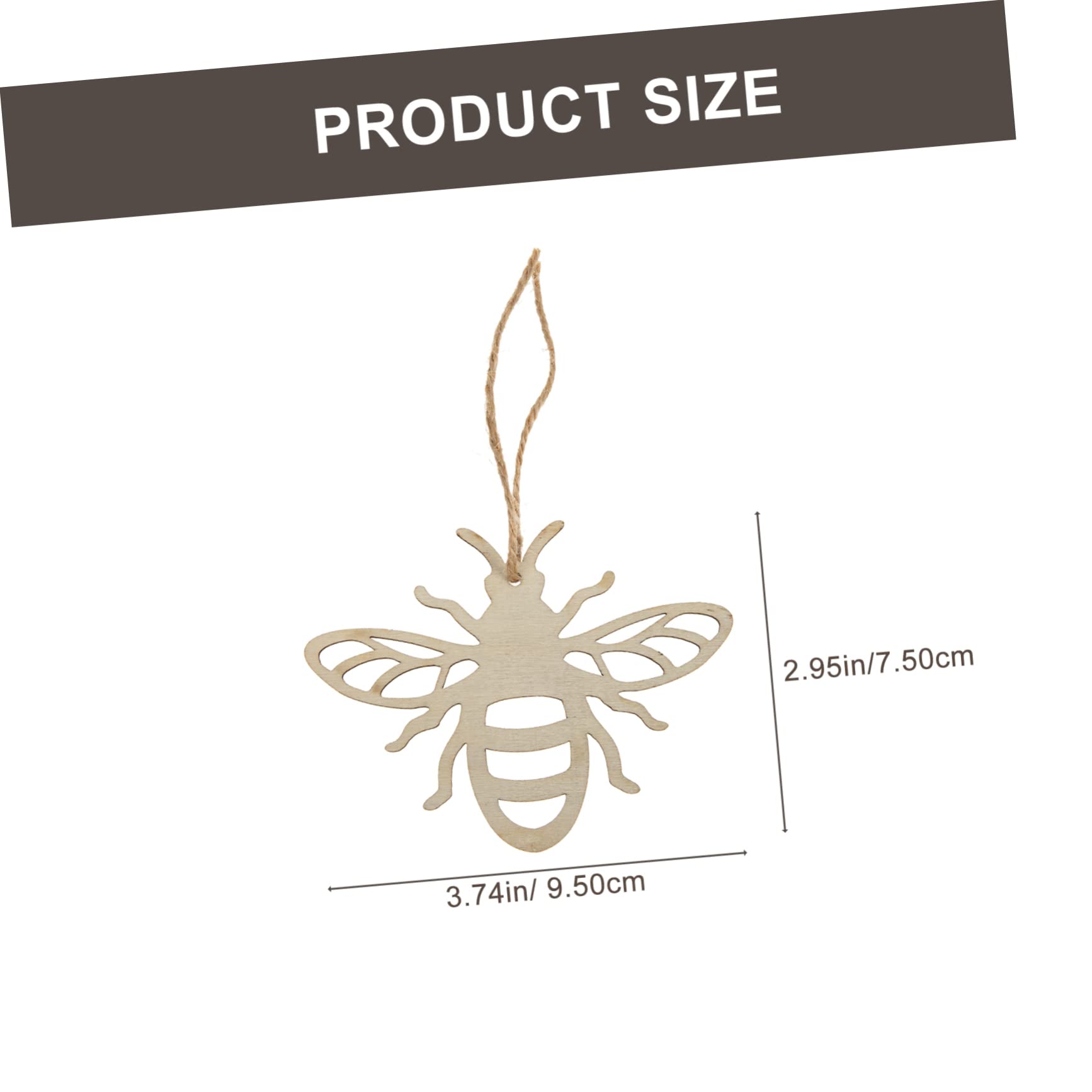 Gogogmee 30Pcs Wooden Bee Pendants for Crafting DIY Home Decor Party Decorations Bee Charms for Wall Hanging and Creative Handicrafts - Image 3