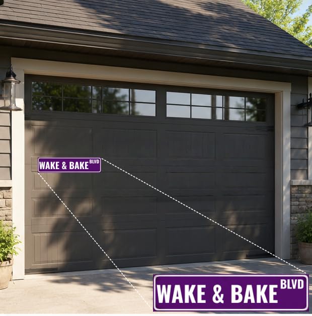 Funny Aluminum Tin Sign Vintage Purple Street Style Wall Decor 16x4 in - image 5