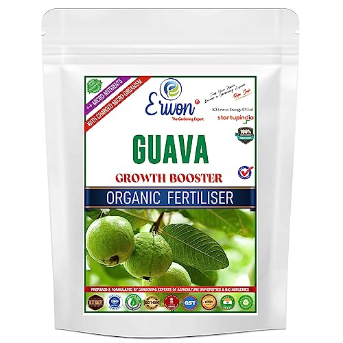 Image of Erwon Guava Growth Booster for Soil, Premium Essential Powerful Organic Fertilizer for Overall Growth of Guava Plants, with Charged Micro-Organism and ++ Micronutrients (400 gm)