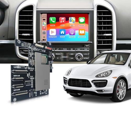 ANYFAR Wireless CarPlay Android Auto Adapter Decoder Retrofit Kit Fits Porsche PCM3.1 System 2010-2016 Cayenne/Panamera/Macan/Cayman/718/911, Supports Voice Control/Mirror Link/Camera/USB Drive/Navi