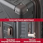 LEGEND WALKER DECK Hardside Expandable Luggage, 27 inch, Black, 5514-69-BK - Image 4