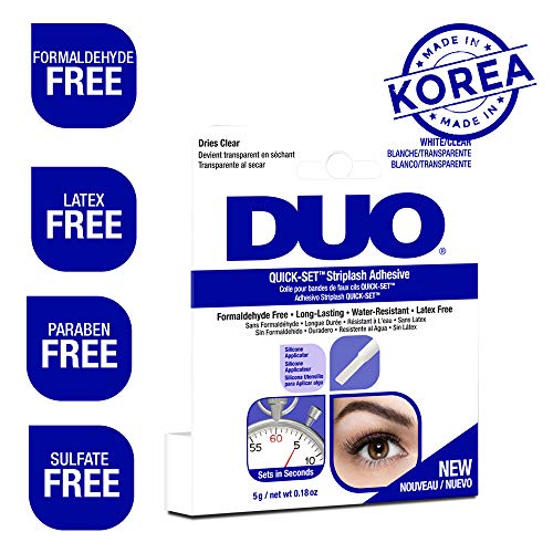 Duo Quick-Set Clear False Strip Lash Adhesive, Dries Invisible 0.18 Oz X 2 Packs #TOP4