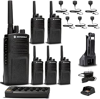 Motorola 6 Bank Charger + 6 x Motorola RMV2080 On-Site 2-Way Business Radio (RMV2080) + 6 x HKLN4606 Remote Speaker Mic