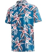 APTRO Men's Polo Shirts Short Sleeve Moisture Wicking Fashion Print Hawaiian Golf Shirts for Men