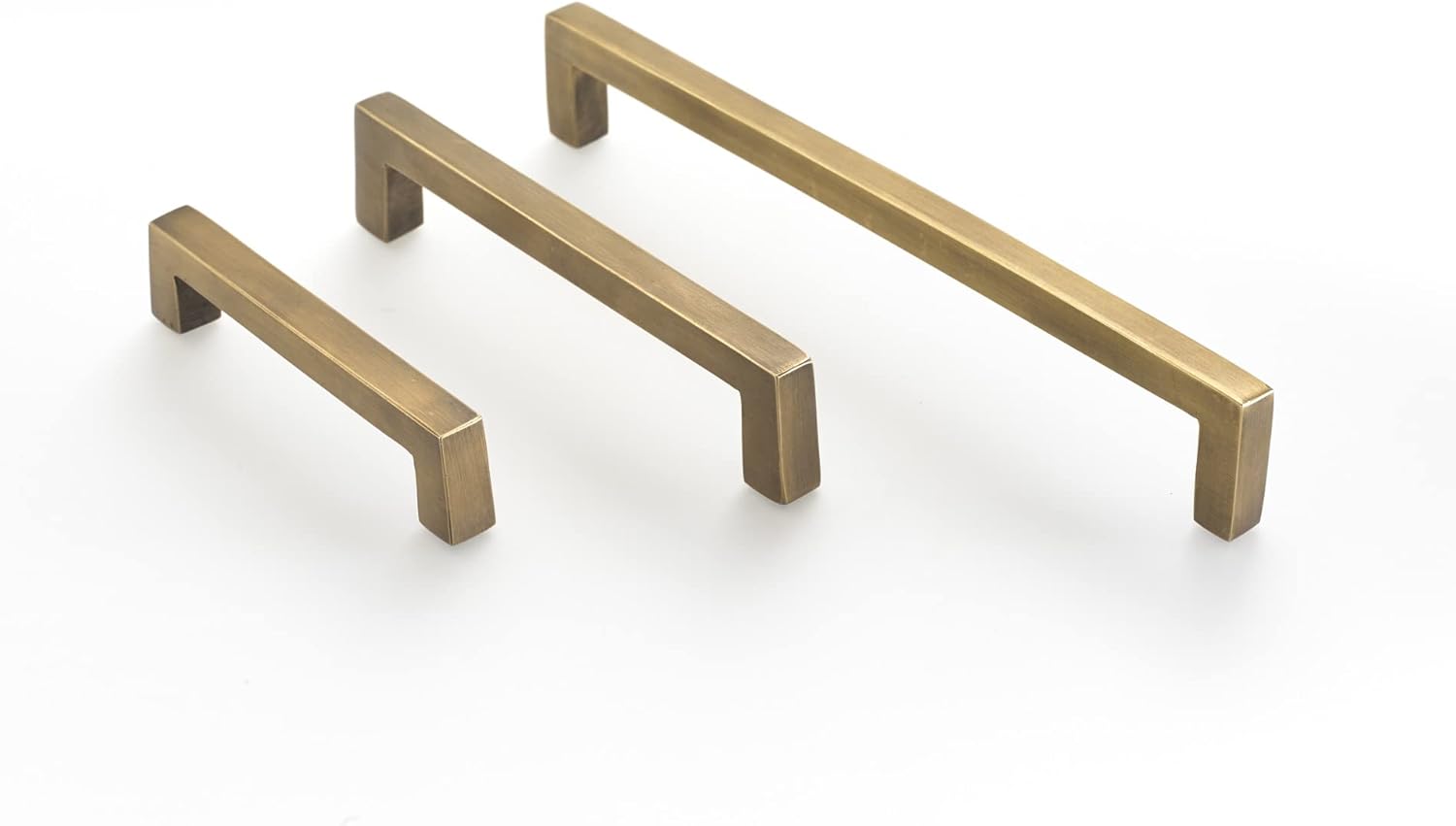 FOUNDRYMAN Unique Handmade Solid Brass Square Bar Handle Perfect