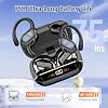 Qecnato Wireless Earbuds Bluetooth 5.4 Headphones 75H Stereo Deep Bass Sports Over Ear Buds with Earhooks, LED Display Bluetooth Earbuds with 4 ENC Mic, IP7 Waterproof Earphone for Running, Black