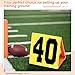 Liliful Set of 11 Football Yard Markers High Visibility Football Field Yard Line Markers 12.5 Inch Portable Weighted Yardage Marking with Carrying Bag for Sports Game Training (Orange and Yellow)