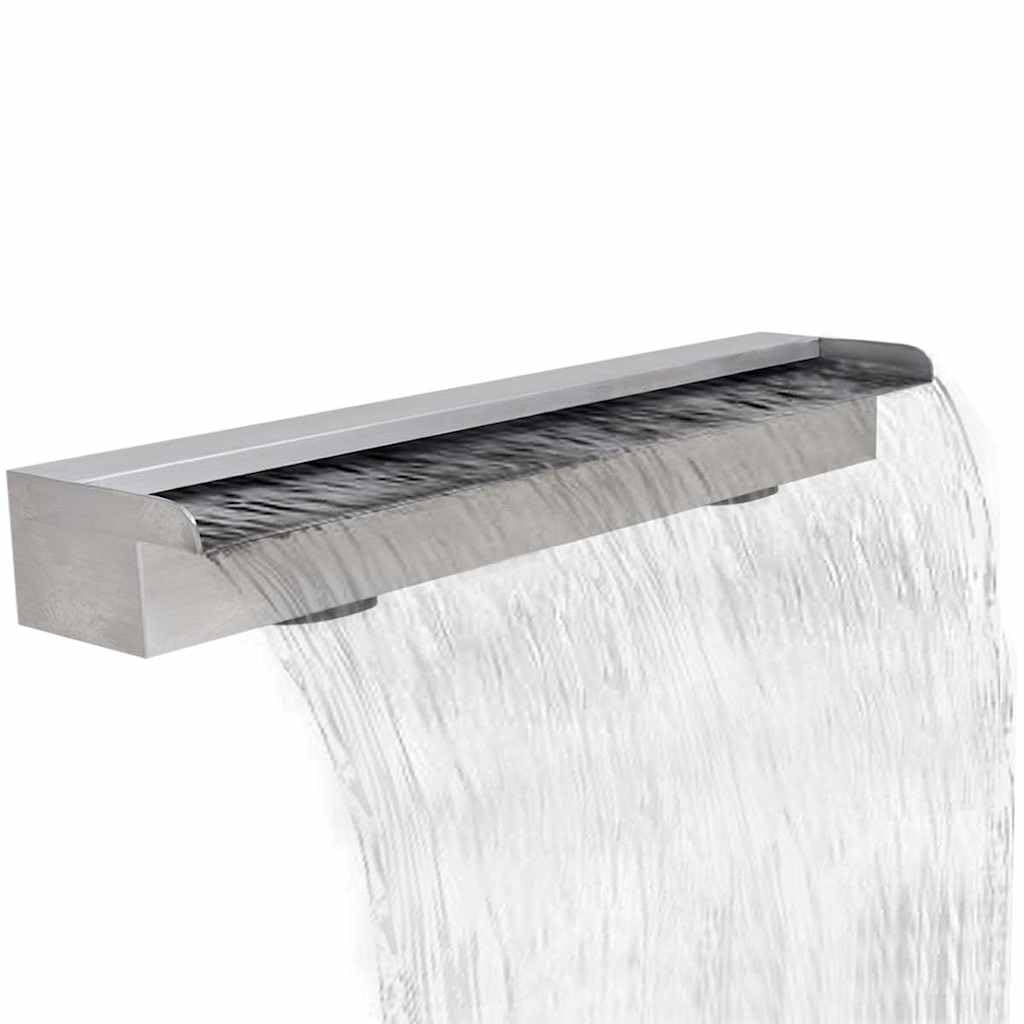 Générique Lame d'eau rectangulaire pour Piscine Acier Inoxydable 90 cm,Maison & Jardin, Décorations, Fontaines & bassins, Fontaines & Cascades, Argent (Poids 3.9KG)