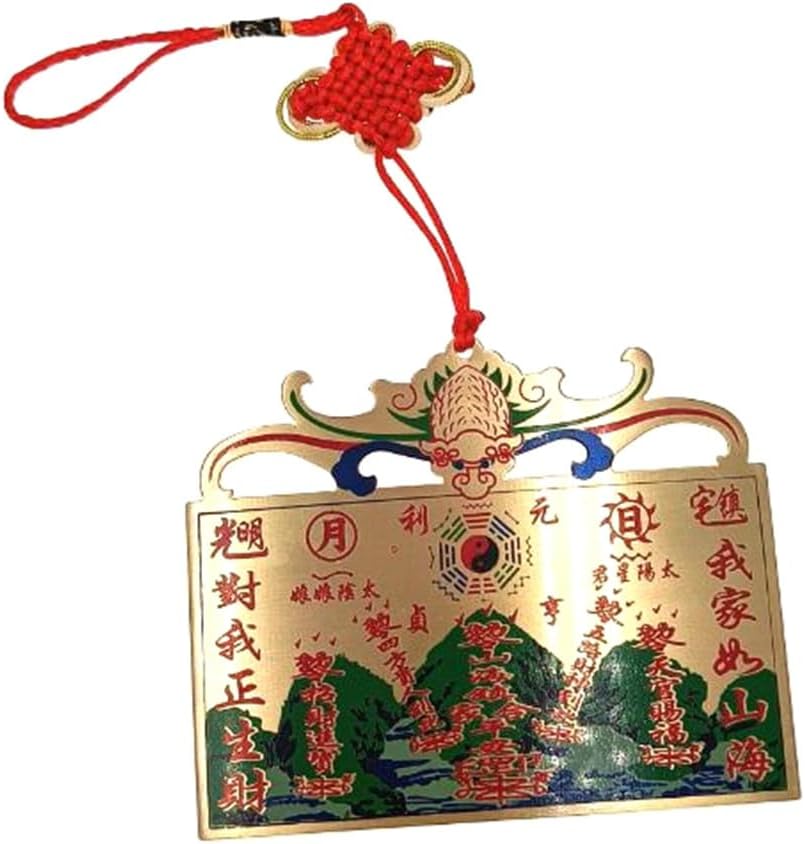 Traditional Chinese Feng Shui Convex Alloy Bagua Mirror New Year Ornaments for Home Decoration Copper Plate Round Bagua Mirror Convex for Protection (Round Mirror one)