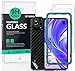 IBYWIND Cristal Templado para Xiaomi Mi 11 Lite 5G, [2 Piezas],con Metálico Protector de Lente de Cámara,Atrás Pegatina Protectora Fibra de Carbono, Kit de instalación fácil