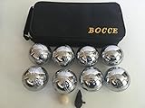 73mm Metal Bocce/Petanque Set with Gold and Silver balls and black bag - single