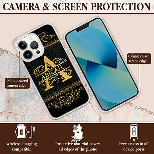 Somlatic Personalized Monogram Phone Case Initial Letter Royal Classic Dessign Custom Name Protective Cases For Women Girls Compatible With Iphone 14 13 12 11 Pro Max Mini Xr Xs X #TOP2