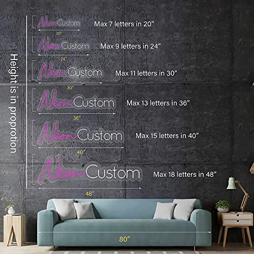Custom Neon Signs For Wedding, Gyiodfu Personalized Led Name Light Neon Sign For Bedroom Wall Decor, Birthday Gift, Shop Business Signs #TOP5