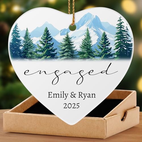 Engagement Gifts for Couples, Personalized Engagement Ornament 2026