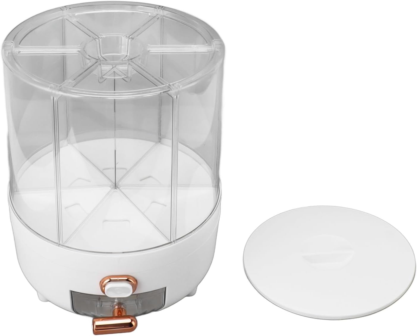 Rice Grain Storage Container 360 Rotating Grain Storage Food Dispenser Measuring Cylinder (Large Size)