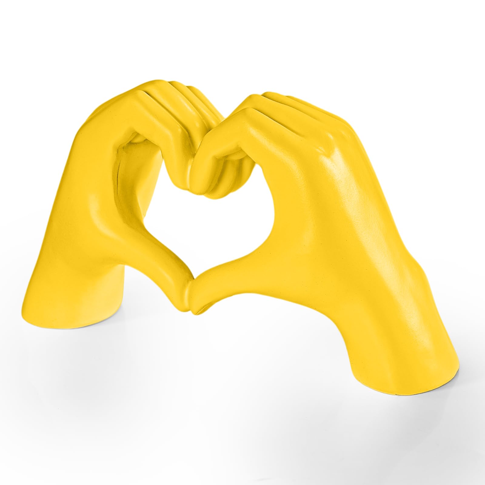 JMTTL Gold Gesture Statue Decoration Home Decor Bedroom Bookshelf Coffee Table Hand Decor Sculpture Love Finger Aesthetic Accents Decorations (Yellow)