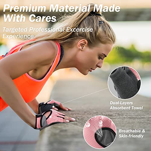 LIFECT Freedom Workout Gloves, Knuckle Weight Lifting Shorty Fingerless Gloves with Curved Open Back, for Powerlifting, Gym, Women and Men - Image 4