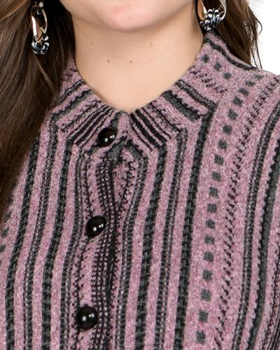 Image of LADYWILLINGTON Women Woolen Long Coat Warm Fabric Cardigan Winter Wear Pure Wool Thick Sweater For Women 100% Rainbow Wool Free Size Cotty With Side Pockets