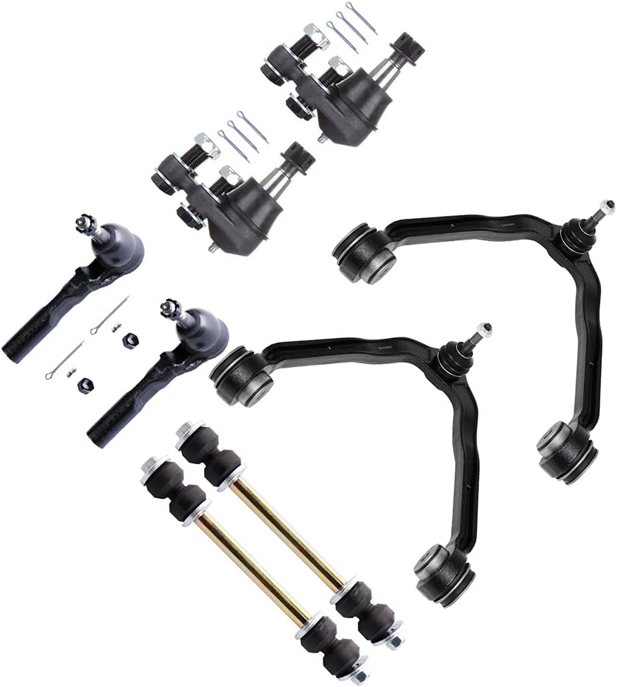 8pcs Suspension Kit Upper Control Arm Lower Ball Joint Outer Tie Rod End Sway Bar End Link Fit for 1999-2006 for Chevy for Silverado 1500 2007 for Chevy for Silverado 1500 Classic