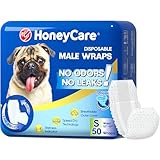 HONEY CARE All-Absorb A26 Male Dog Wrap, 50 Count, Small