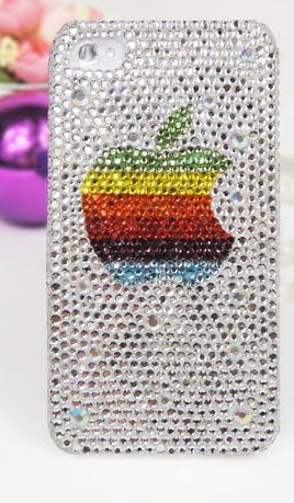 Amazon Iphone 4 4s ケース カバー アップルマーク ブランド キャラクター デコ電 ビーズ ラインストーン オリジナル 0307 アイフォン 保護ケース タブレットアクセサリ 通販