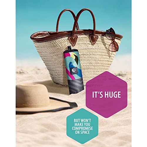 Venture 4Th Microfiber Beach Towel: Quick-Dry, Compact, Sand-Free, Absorbent, Sandproof And Lightweight - Perfect For Camping, Beach, And Roadtrips (Turquoise Flamingo Design | 35X78 Inches) #TOP3