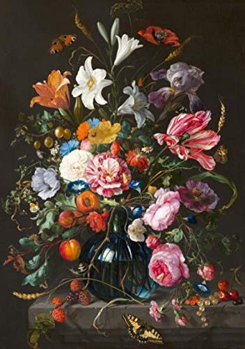 Affiche d'Art Nordique Fleurs Texture Canvas Haute Définition 70X100