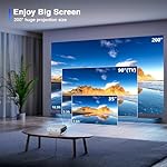 AuKing Projector, 2025 Upgraded Mini Projector, Full HD 1080P Home Theater Video Projector, Compatible with HDMI/USB/AV/Smartphone/TV Box/Laptop - Image 3