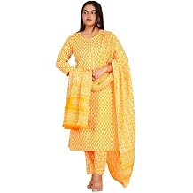 IMTRA FASHION Pure Cotton Straight Kurta Pants Set for Women Indian Ethnic Wear Salwar Suit and Dupatta