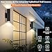 GoBright 4-Pack Modern Outdoor Wall Light, 12W 3000K LED Cylinder Exterior Light Fixtures with Tempered Glass Cover, Waterproof Up and Down Wall Sconce for Porch House Garage Patio
