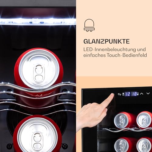 Klarstein freistehender Weinkühlschrank für 27 Fl. - Getränkekühlschrank mit 2 Kühlzonen & energieeffizientem Kompressor - ideal für Weinliebhaber, hält deine Weine kühl & frisch