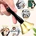 Yeshone 50 Pcs Small Steel Hand Bells Bulk Dinner Service Bells with Wood Handles Call Handbells for Church Classroom Sick Elderly Teachers Adults(Gold)