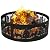 Sunnydaze Forest Wilderness 36-Inch Round Heavy-Duty Steel Fire Pit Ring - 360-Degree Wildlife Cutouts - Black