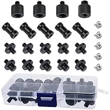 24 Pcs Camera Screw Adapter Set - 1/4 to 3/8 Tripod Mount Converter for Camera, Monopod, Ballhead, Flash Light Stand