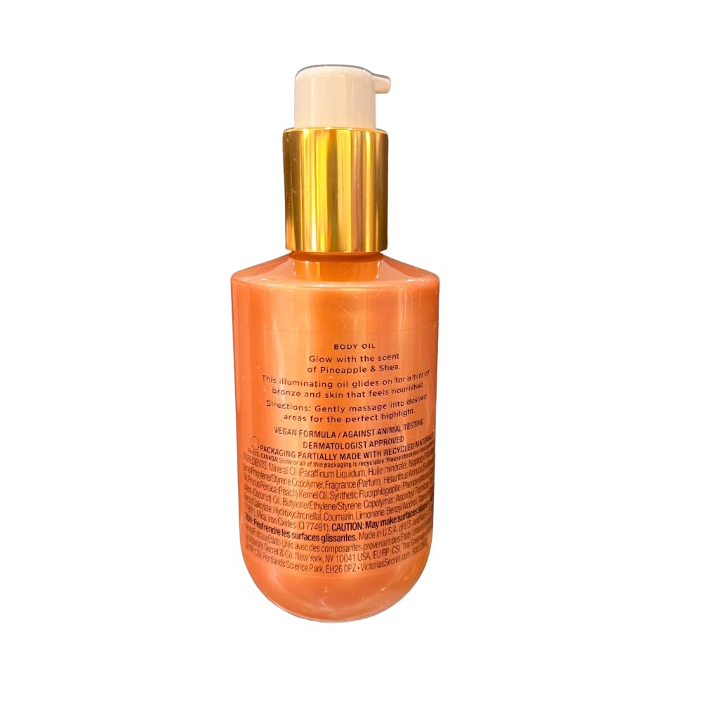 Victoria's Secret PINEAPPLE & SHEA GLOW Highlight Body Oil 6.7 fl oz – Limited Edition - Image 3
