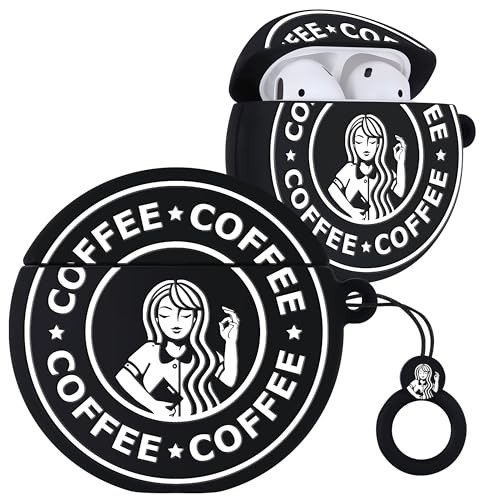 JoySolar Capa para Airpod 1 e 2, bonita caricatura 3D de silicone macio, capa divertida Kawaii Fun Cool porta-chaves design Shell bebida moderna para meninas, meninos, adolescentes, mulheres, capas