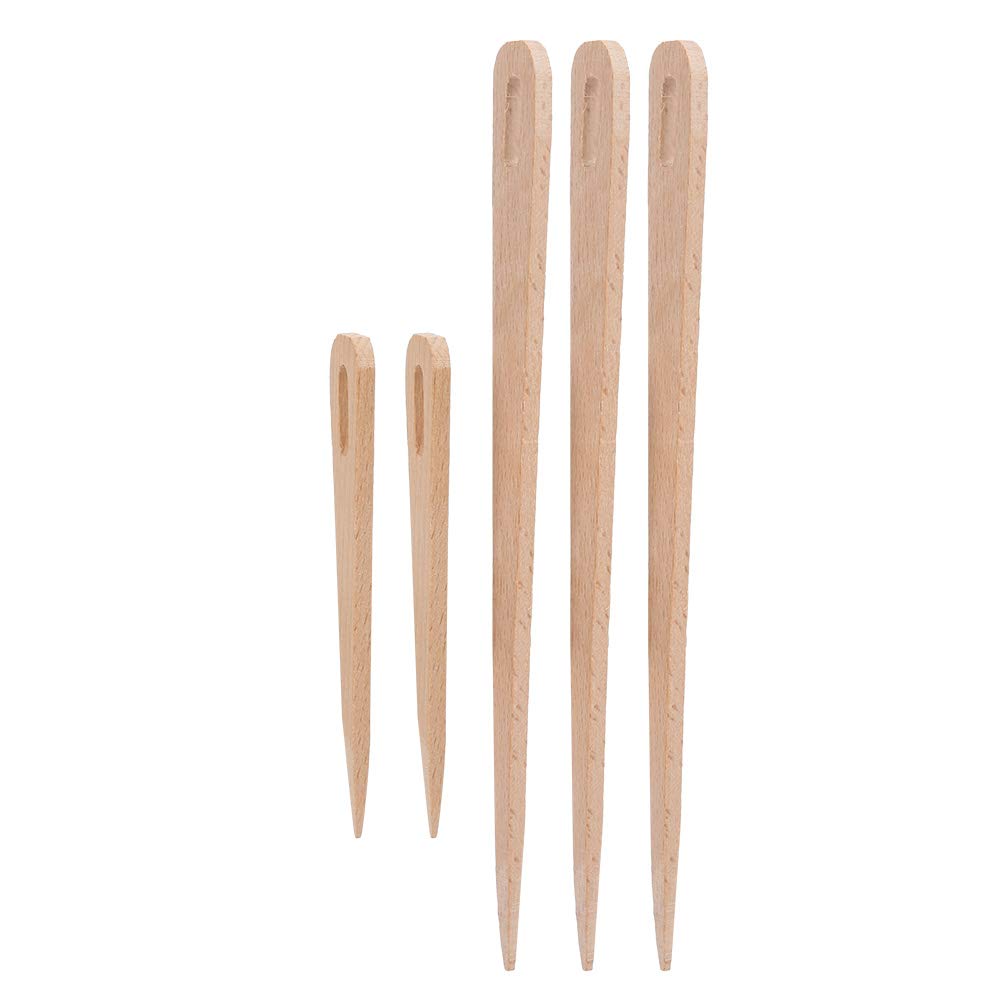 Artigianato con Ferri da Tessitura in Legno, Ferri da Maglia con Occhi in Legno Fai-da-te, Strumenti per Tessitura di Arazzi, 22 × 5 × 2 5 Pezzi