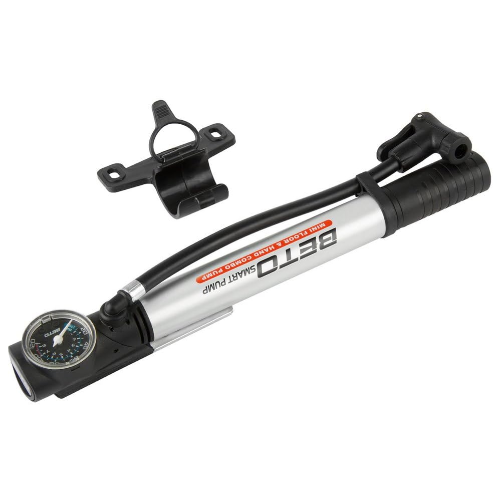 Beto Mini Floor Pump - Silver