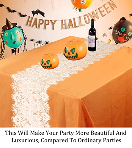 Pardecor Lace Table Runner 14X120 10 Pack Table Runner For Wedding Table Overlay Floral Lace Table Runner White Lace Classy For Rustic Boho Bridal Decorations Christmas Table Runner(10, White) #TOP3