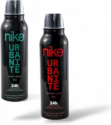 Urbanite Deodorant for Men, Spicy Road & Woody Lane, Pack of 2 x 200ml | Long-Lasting Fresh Scent