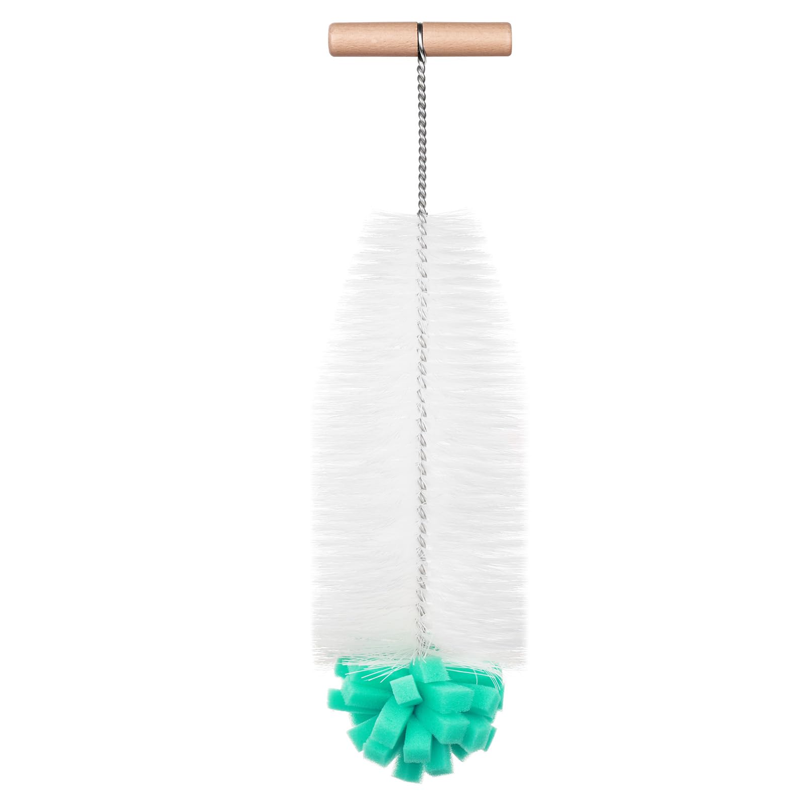 AOOTE Flaschenbürste, 35cm Flaschenbürste kompatibel mit Sodastream Glasflasche, Flaschenreiniger Bürste für Glaskaraffe für Glaskaraffe/Sodaflaschen/Babyflaschen/Trinkflaschen Grün