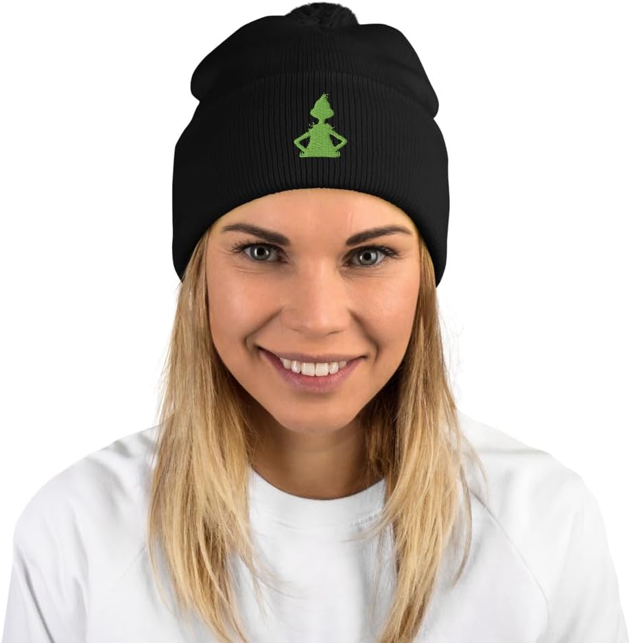 The Grinch Silhouette Pom Beanie - Officially Licensed