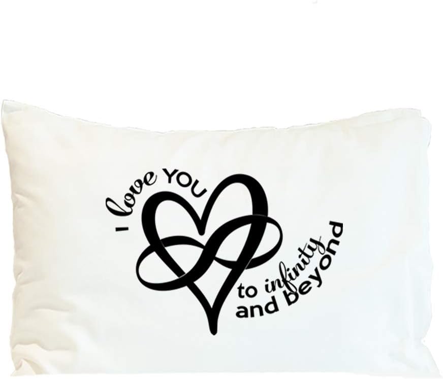 Style In Print Custom Pillow Case I Love You to Infinity and Beyond A Inspiration & Motivation Inspiration & Motivation Polyester Home Decor Bed Pillow Covers Personalized Text Here 30x20 Inches