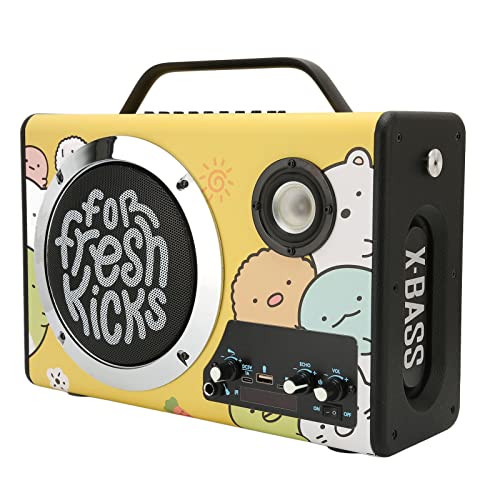 CUEI Máquina de karaokê com microfone, alto-falante Bluetooth portátil, sistema PA com ajuste de gra