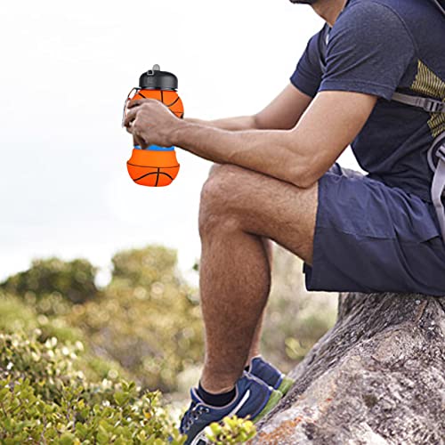 Opvouwbare waterfles voor kinderen, Siliconen waterfles voor schoolmeisjes, Opvouwbare waterflessen voor kinderen voor schoolmeisjes, jongens, sport, knijpbeker, Edcb - Image 3