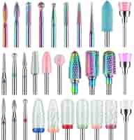 Nagel Bits 7 Pieces Ceraic Nail Cutter Bits,Elektrische Nagelfräser Bits Set Neonail Uv Nagellack