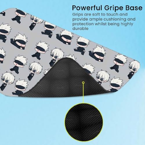 Image of Cute Mouse Pad - Printed Mousepad with Anti-Slip Rubber Base & Smooth Mouse Control for Laptop, Gaming, Notepad, Desktops (Walking Gojo)